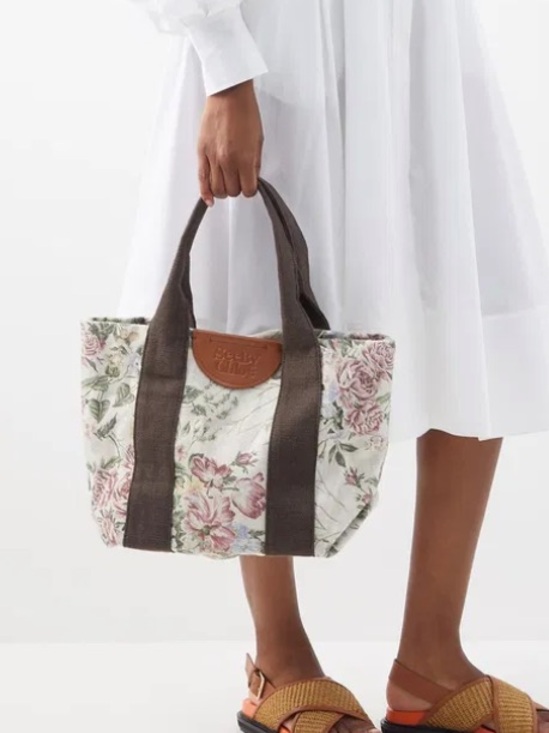 See By Chloe Handbags - See by Chloe Floral Canvas Tote Bag